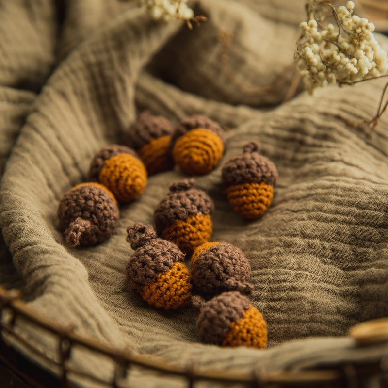 Felt Brown Acorns Loose Parts Art and Craft