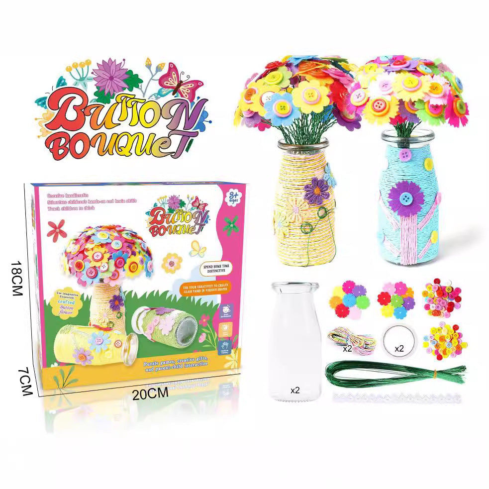 DIY Button & Felt Bouquets Craft Kit