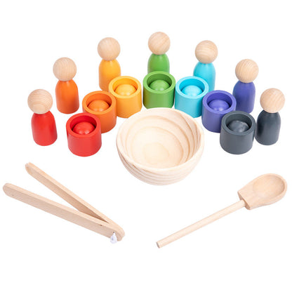 Montessori Scooping Colour Sorter Cups Dolls Balls and bowl