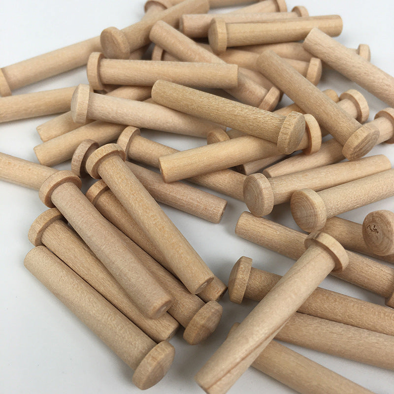 Set of 10 Wooden Nails Kids Safe Motor Skills Loose Parts