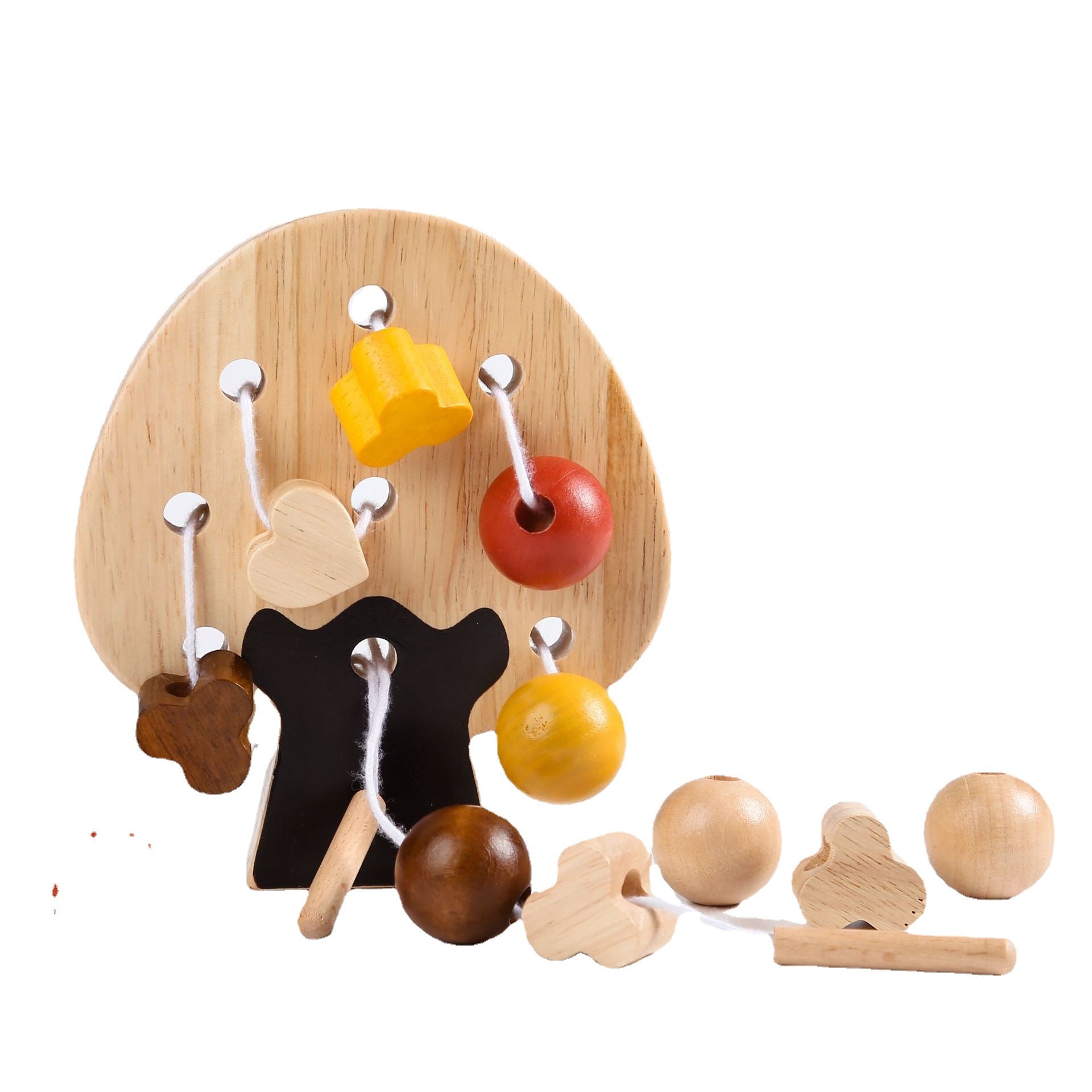 Wooden Tree Bead Threading Toy