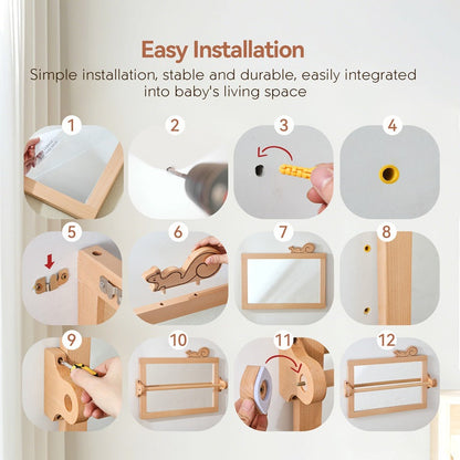 Safe Toddler Wall Mountable Baby Mirror