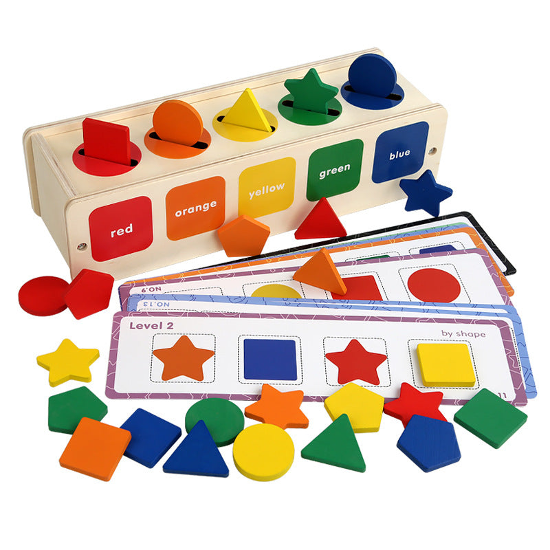 Wooden Category Shape Colour Sorting box Game Montessori inspired Kids Wooden toys