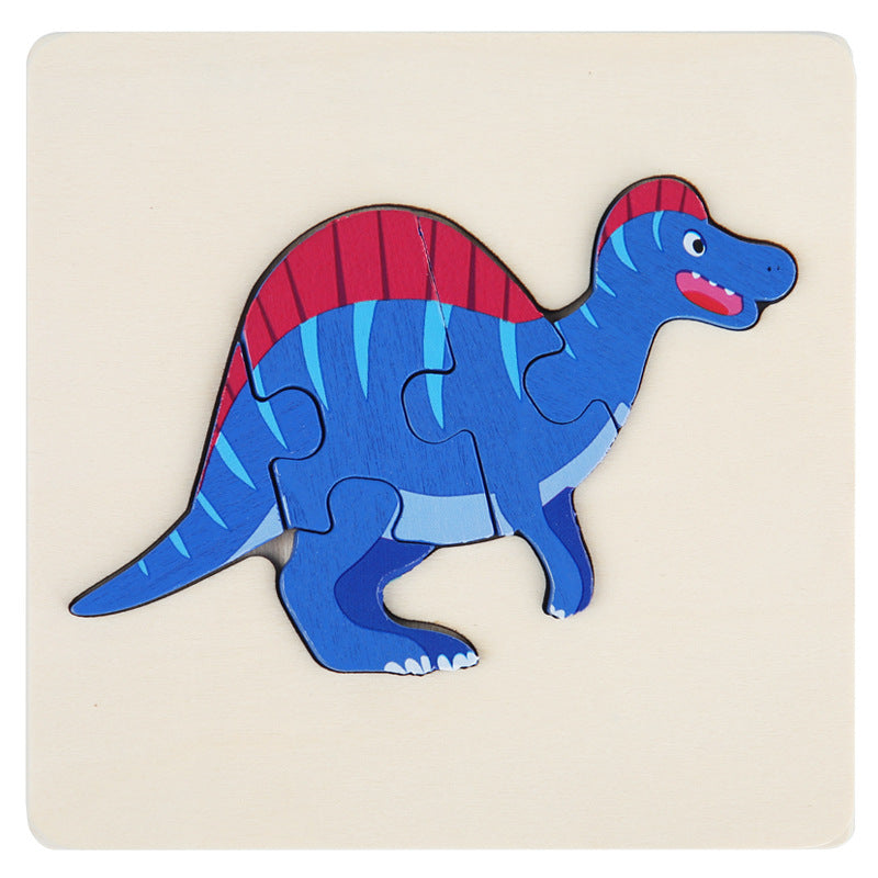 Dino Montessori Puzzles 6 Pack - Eco-Friendly Wooden Puzzles