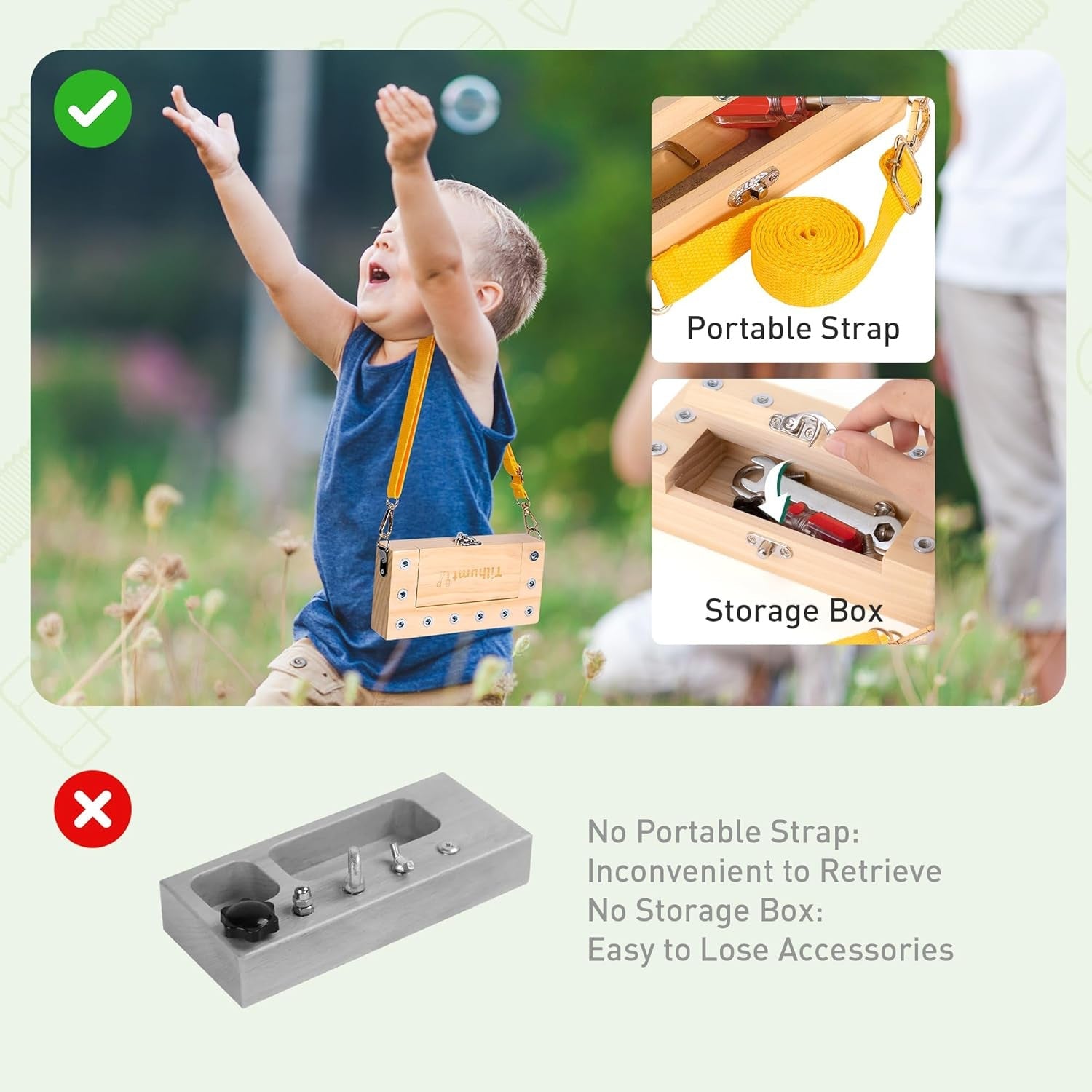 Montessori Screwdriver Board Lock Box Busy Board Tool Box