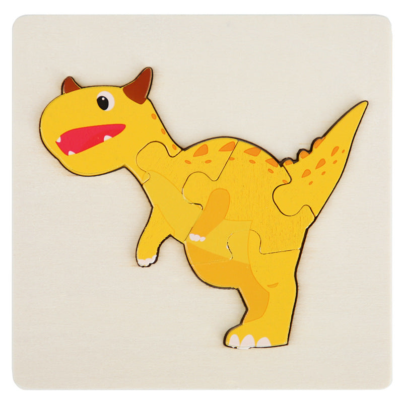 Dino Montessori Puzzles 6 Pack - Eco-Friendly Wooden Puzzles