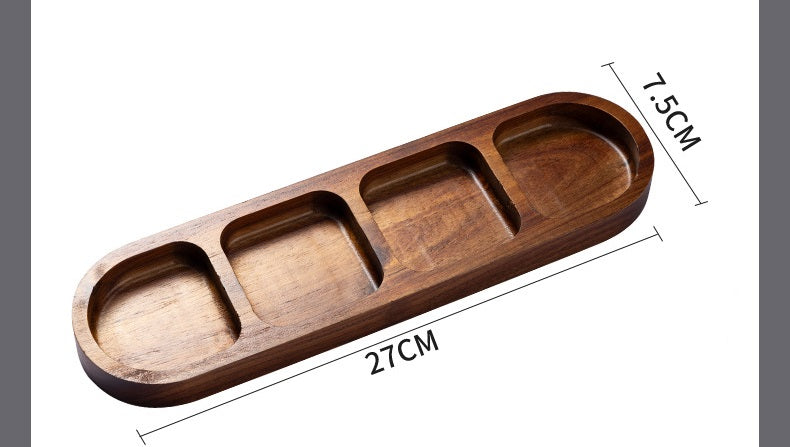 Kids Wooden 4 Compartment Sorting Tray  Loose Parts