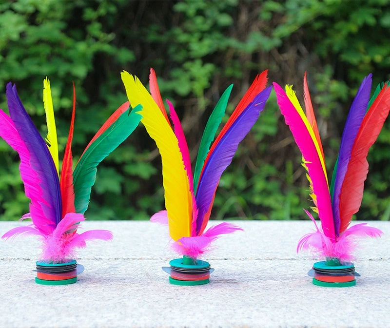 Feather Kick Shuttlecock Kids Outdoor Hacky Sack Activity Toy