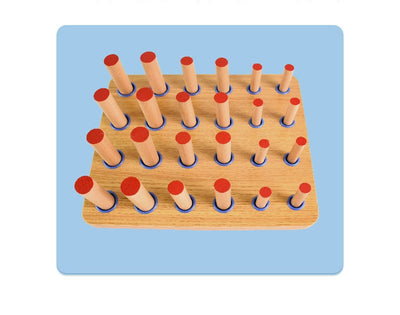 XLarge Hand Therapy Equipment Wooden Finger Exerciser Pegboard for Motor Skill Improvement