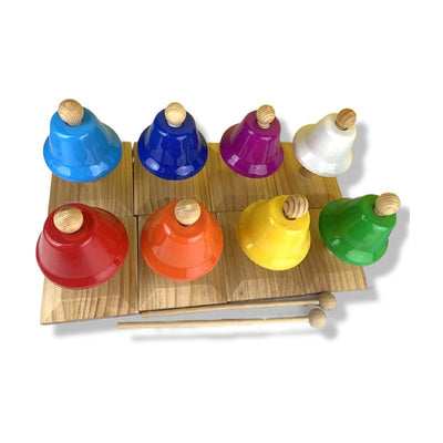 Set de Campanas de Percusión de Lujo de 8 Tonos, Instrumento Musical para Niños, Juguete Sonoro