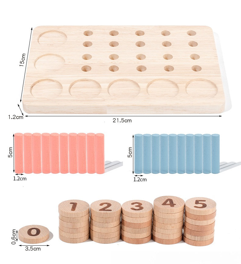 Basic Montessori Math Counting Pegs Number Counting Sticks Board