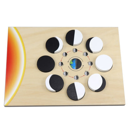 Montessori Kids Moon Phases Lunar Cycle Puzzles Learning toy