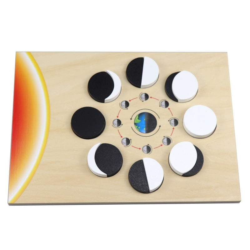 Montessori Kids Moon Phases Lunar Cycle Puzzles Learning toy