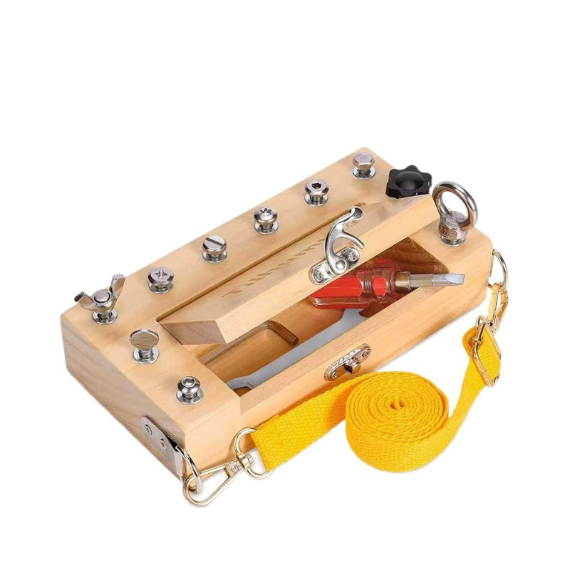 Montessori Screwdriver Board Lock Box Busy Board Tool Box