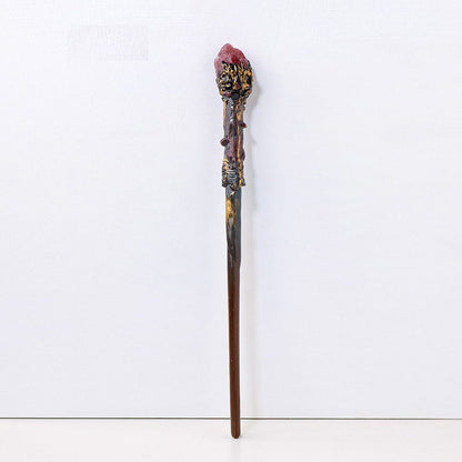 Real Crystal Gemstone Encrusted Magic Wand Staff Cane Kids Costume