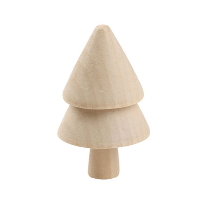 Wooden Craft DIY Christmas Natural Tree Acorn Loose Parts Kids Toy