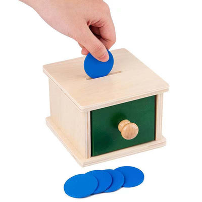 Wooden Montessori Imbucare Box (Coin and Ball)- Best montessori toys
