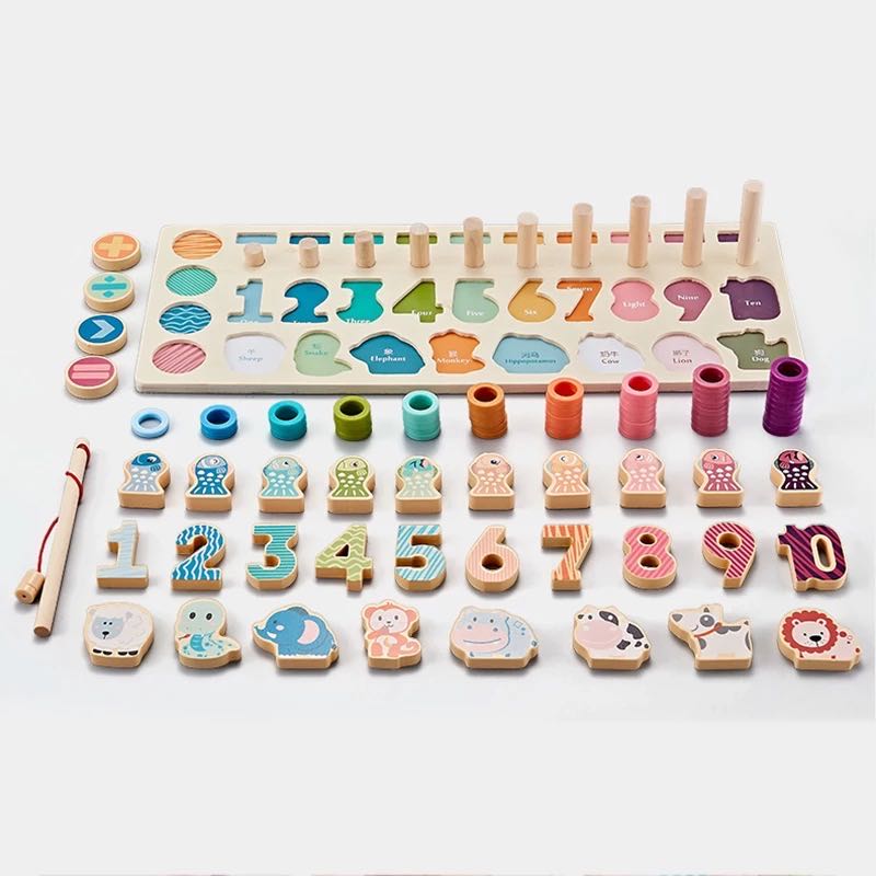 Wooden Number Counting Board  -Mathematics Educational Toys