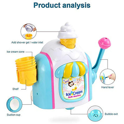 Ice Cream Bath Toy™ - Fête de mousse - Jouet de bain à pompe à savon