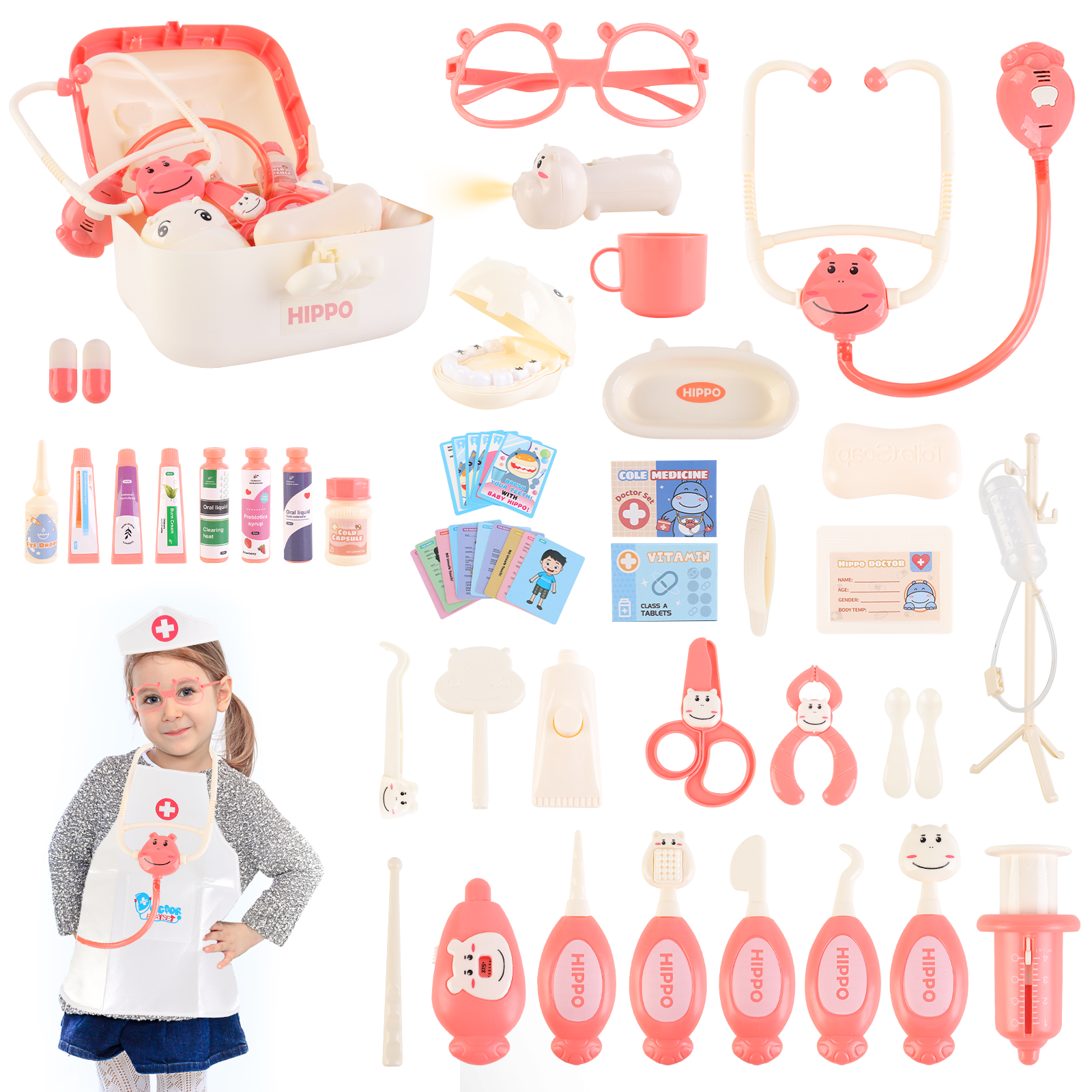Interactive Kids Doctor Set with Lights & Sounds: Educational Medical Toy Case with Costumes for Boys & Girls 3-8 Years - Perfect Gift for Learning and Play