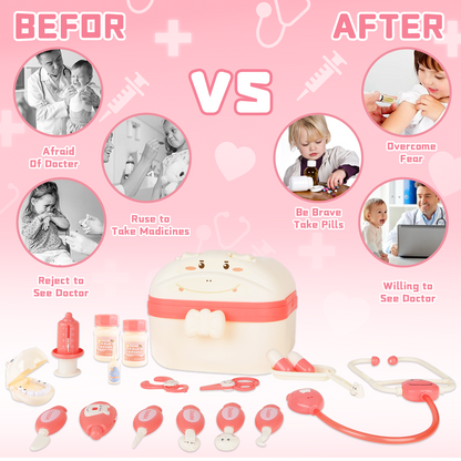 Interactive Kids Doctor Set with Lights & Sounds: Educational Medical Toy Case with Costumes for Boys & Girls 3-8 Years - Perfect Gift for Learning and Play