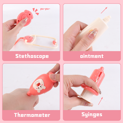 Kit médico interactivo para niños con luces y sonidos: Maletín de juguete médico educativo con disfraces para niños y niñas de 3 a 8 años - Regalo perfecto para aprender y jugar
