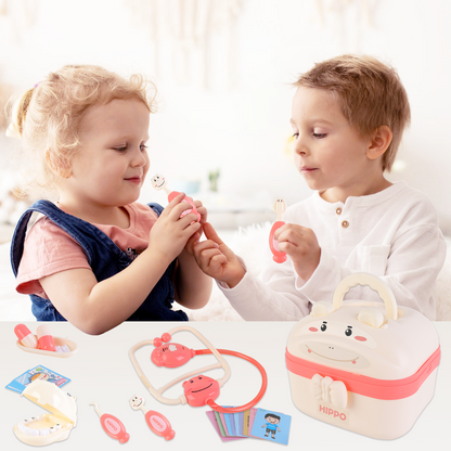 Interactive Kids Doctor Set with Lights & Sounds: Educational Medical Toy Case with Costumes for Boys & Girls 3-8 Years - Perfect Gift for Learning and Play