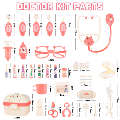 Kit médico interactivo para niños con luces y sonidos: Maletín de juguete médico educativo con disfraces para niños y niñas de 3 a 8 años - Regalo perfecto para aprender y jugar