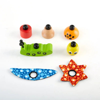 Fidtoy Wooden Stacking Toy for Toddlers Creative Play Set
