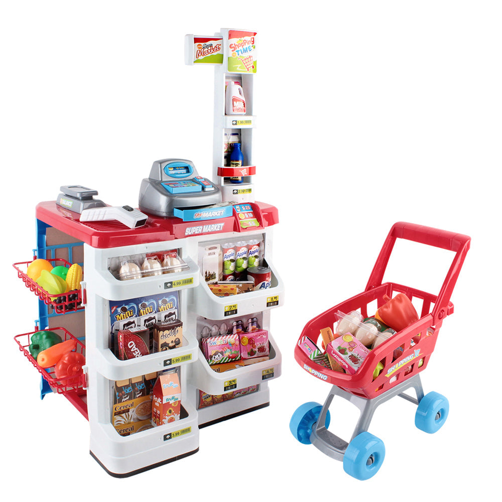 Supermarket Checkout Toy with Scanner Trolley and Accessories
