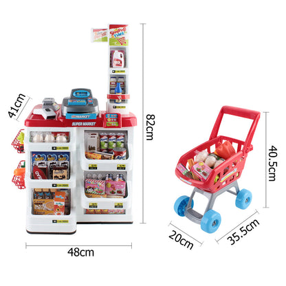 Supermarket Checkout Toy with Scanner Trolley and Accessories