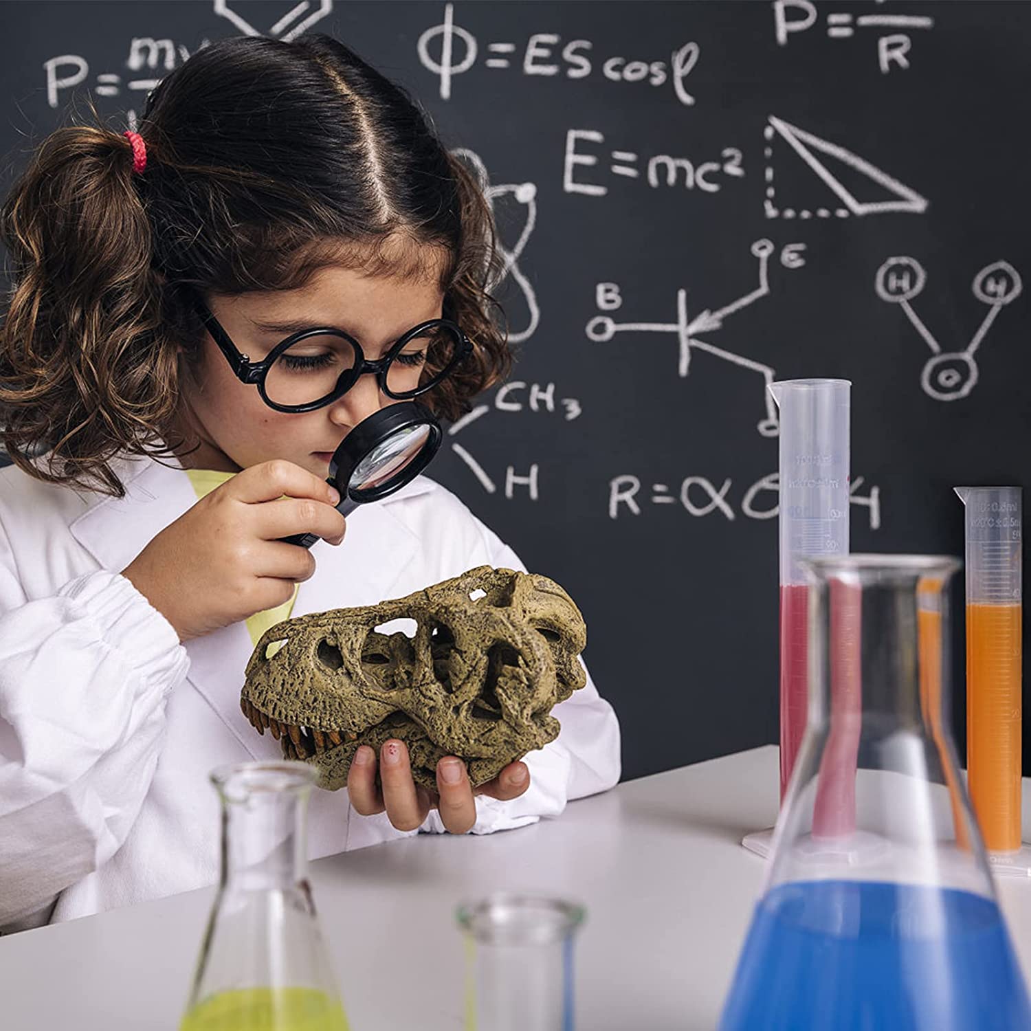 Kids Role Play Laboratory Science Kit with Goggles, Lab Coat & Variety of Play Science Equipment for Children