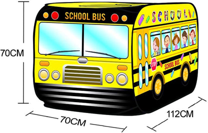 School Bus Foldable Play Tent -Children Play House Indoor Outdoor Play Toy Great Gift for Kids