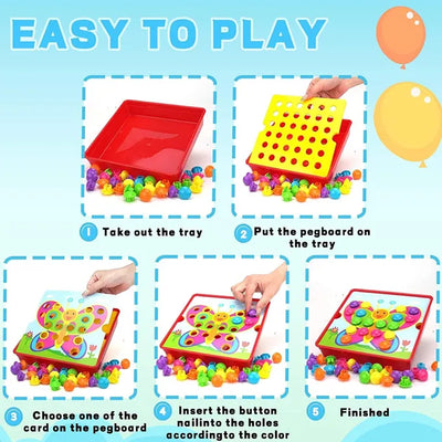 Juego de botones Fidtoy para niños pequeños con botones grandes