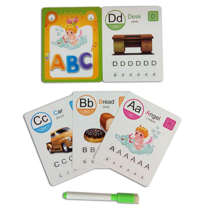 ABC & 123 Learning Flash Cards With Marker