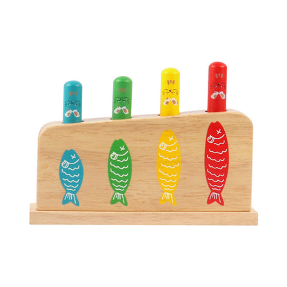 Wooden Pop Up Peg Push Pounding Toy