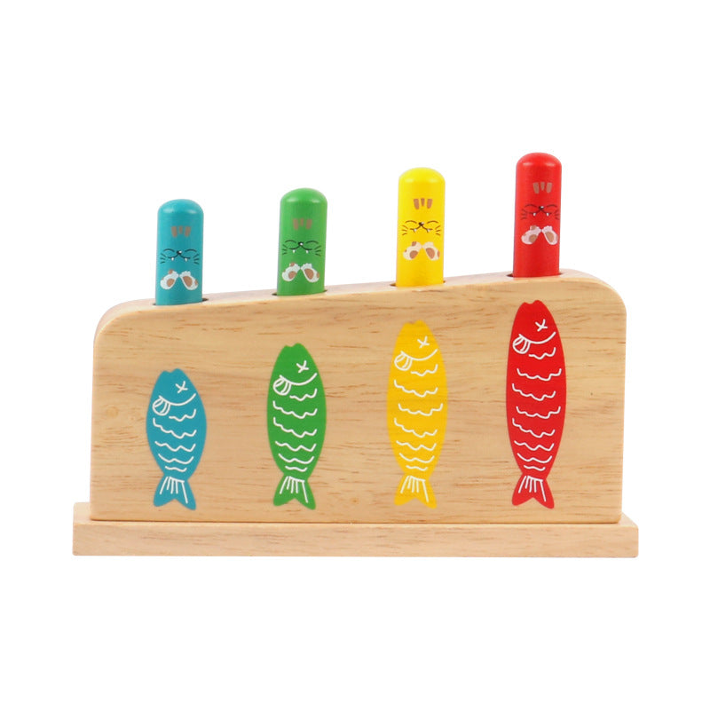 Wooden Pop Up Peg Push Pounding Toy