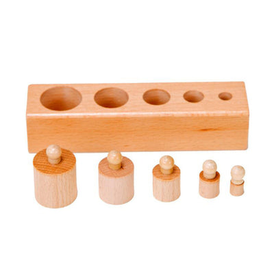 Cilindros de Colores con Botón Montessori