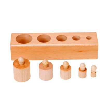 Montessori Knobbed Coloured Cylinders