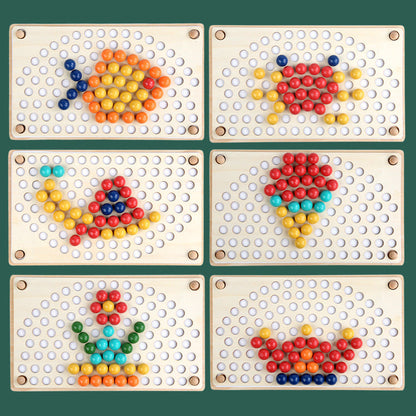Montessori Inspired Rainbow Beads Sorting Board