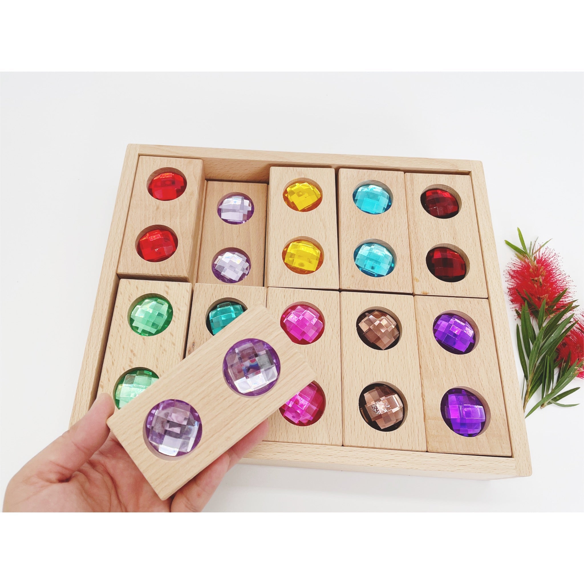 Large Double Gem Building Blocks Gemstone Block Toy
