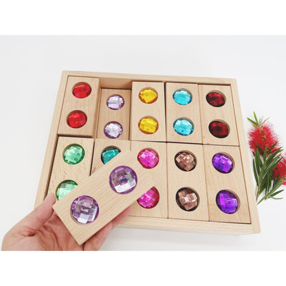 Large Double Gem Building Blocks Gemstone Block Toy