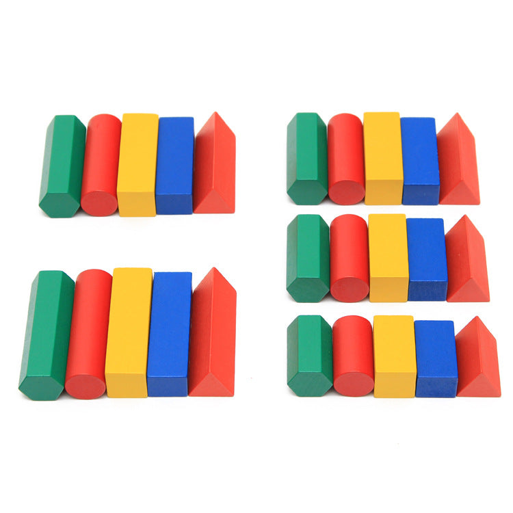 Large Montessori 3D Shape Ladder Geometric Colour Solid Shape Sorting Game