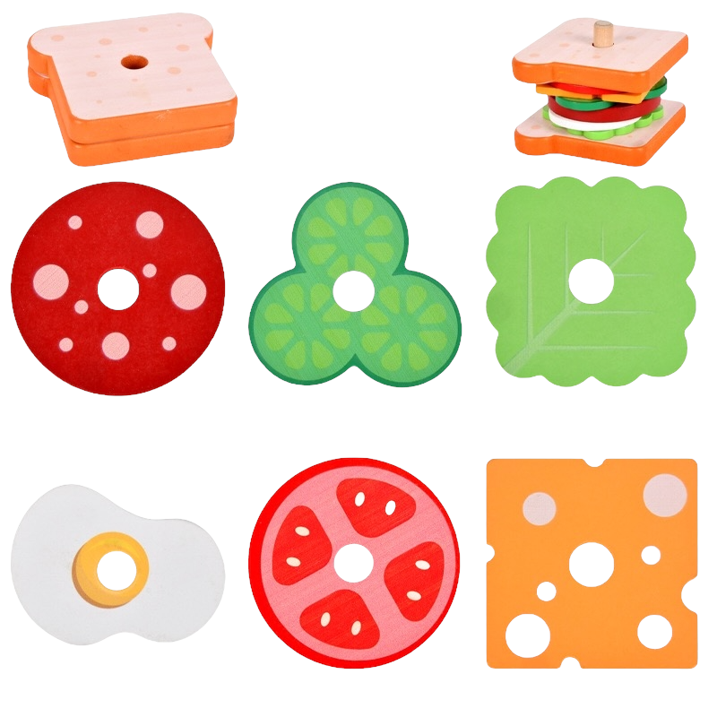 Play and Learn 1 Column Sequence Food Set Includes Flash Cards