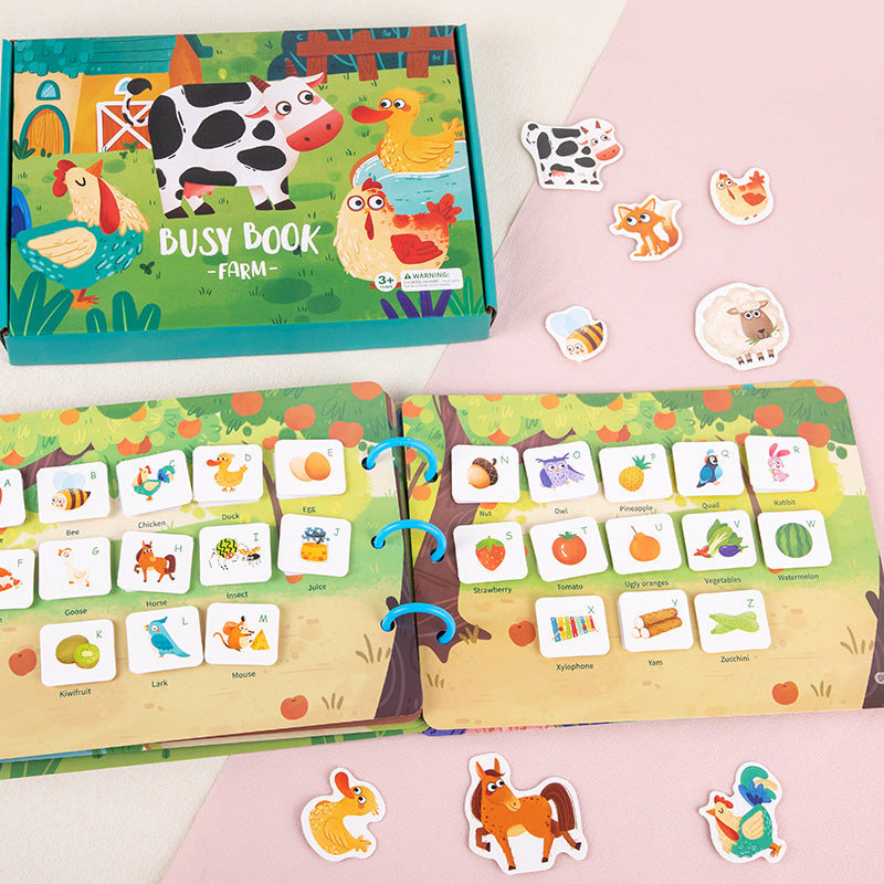 Farm Animals Busy Book Quiet Book Activities Numbers Puzzle Game