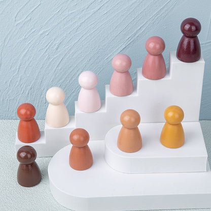 Wooden Peg Dolls People OR Rainbow Stackers U PICK