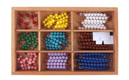 Montessori Mathematics Counting 1-9 Beads Bar with Box