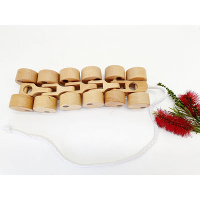 Quality Wooden Push and Pull Along Wheels Train Toy