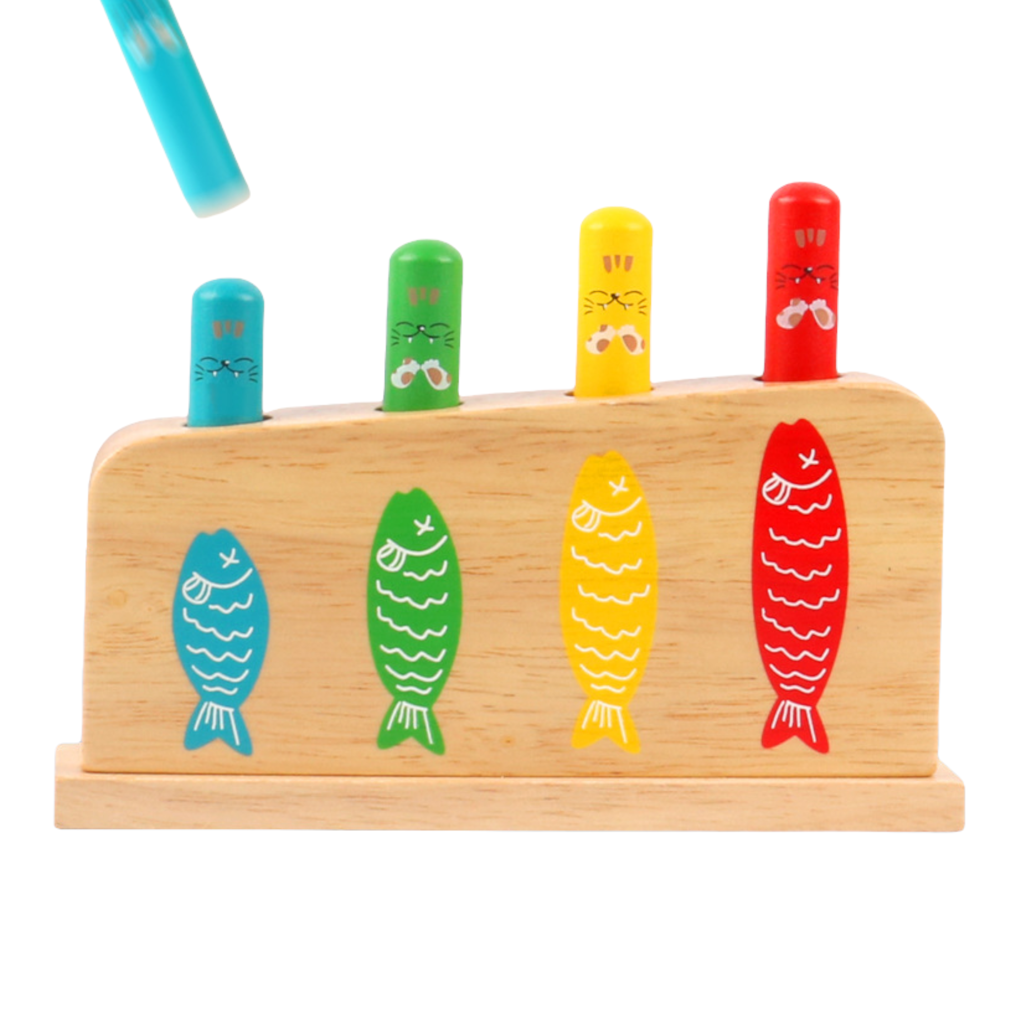 Wooden Pop Up Peg Push Pounding Toy