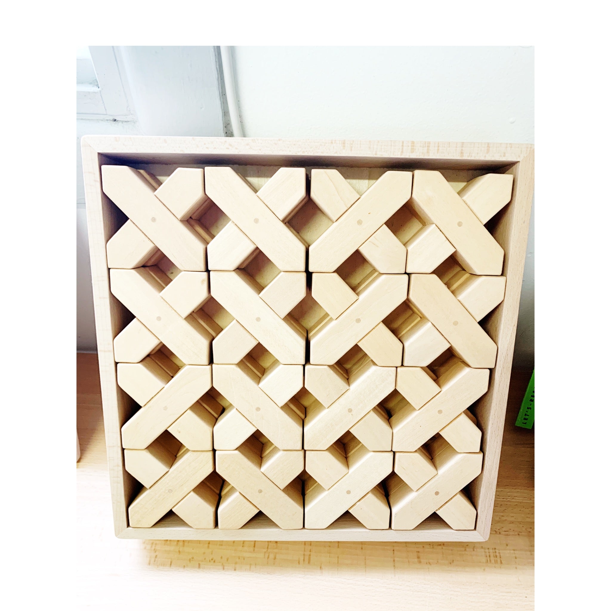 X Blocks Shape Building Blocks With Tray